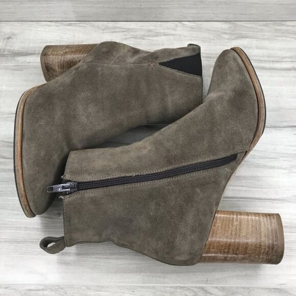 Napoleoni Ankle Boots Womens EU 39 Brown Suede Zip Booties - Picture 8 of 10